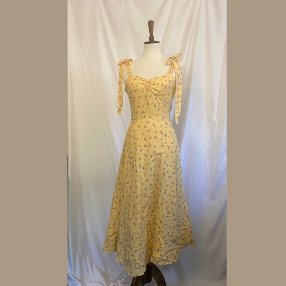 Yellow Bardot Dress: Size 6